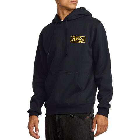 RVCA Mens Frame Up Hoodie - Black