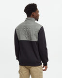 Tentree Mens Westmount Quilted Contrast Full Zip Sweatshirt - Meteorite Black Mineral