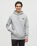 Tentree Mens Etched Mountain Hoodie - Harbour Grey Heather/ Meteorite Black