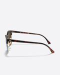 Ray-Ban Clubmaster Sunglasses - Sand Havana W/ Grey Blue Mirror
