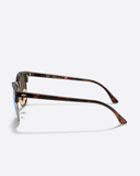 Ray-Ban Clubmaster Sunglasses - Sand Havana W/ Grey Blue Mirror