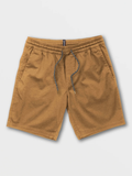 Volcom Mens Frickin Elastic Waist Shorts - Dark Khaki