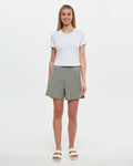 Tentree Women's Solstice Flat Front Pull-On Short - Agave Green
