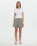 Tentree Women's Solstice Flat Front Pull-On Short - Agave Green