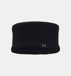 Under Armour Women's UA Halftime Cable Knit Headband - Black / Castlerock - 001