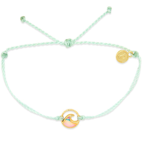 Pura Vida Ombre Wave Gold Charm Bracelet ~ Winter Fresh