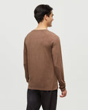 Tentree Mens Baker TreeBlend Classic Longsleeve - Clove Heather/White