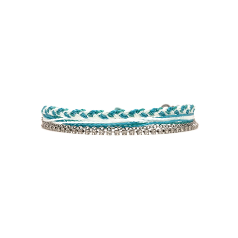Pura Vida Laguna String and Chain Bracelet ~ Siesta