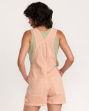RVCA Womens Drea Short Overalls - Clay