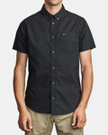RVCA Mens That'll Do Stretch Short Sleeve Shirt - Black