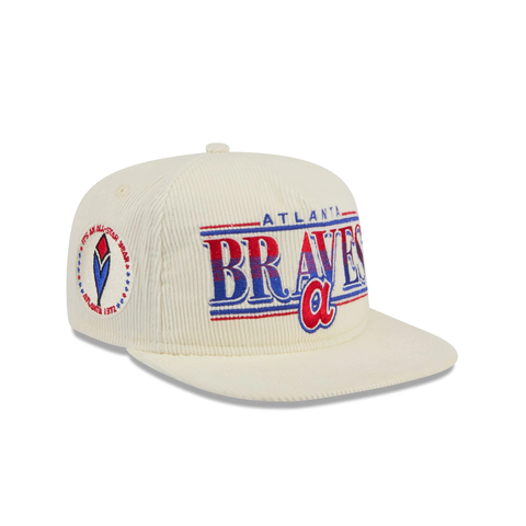 New Era Atlanta Braves Throwback Corduroy Alt Golfer Snapback Hat
