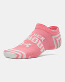 Under Armour Unisex UA Essential 6-Pack Socks - Bittersweet Pink / Stone - 601