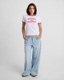 Volcom Women's BRK Up Ringer Tee - White