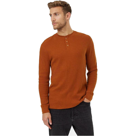 Tentree Mens TreeWaffle Longsleeve Henley