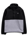 Burton Kids' Cinder Fleece Anorak - True Black / Gray Heather
