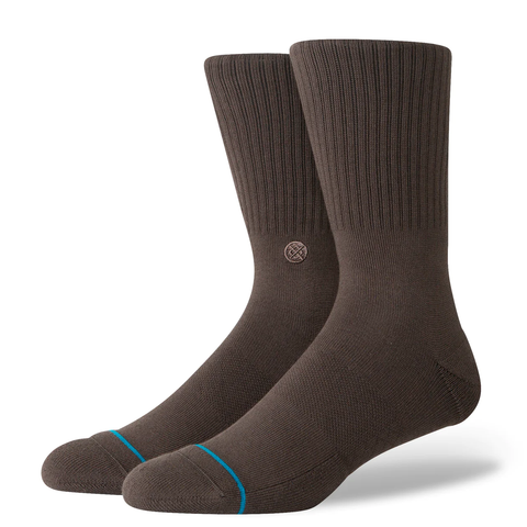 Stance Icon Crew Sock - Dark Brown