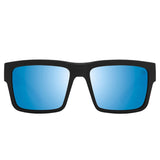 Spy Montana Sunglasses - Soft Matte Black - Happy Boost Polar Ice Blue Mirror