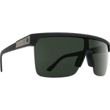 Spy Flynn 5050 Sunglasses - Soft Matte Black - Happy Gray Green
