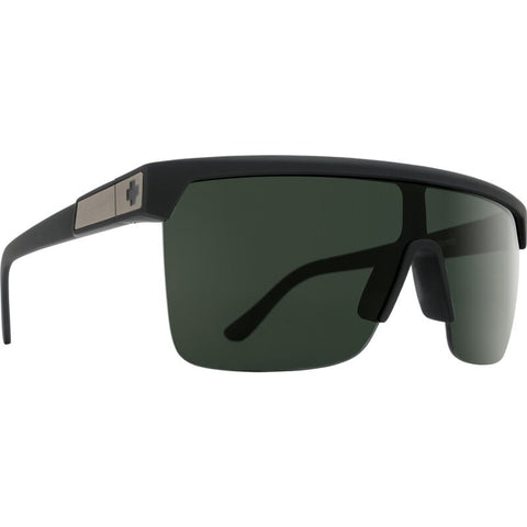 Spy Flynn 5050 Sunglasses - Soft Matte Black - Happy Gray Green