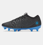Under Armour Kids UA Magnetico Select 5 FG Jr. Soccer Cleats - Black / Castlerock / Blue Atlantis - 001