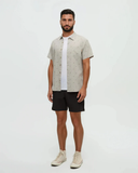 Tentree Mens Bike Around Mancos Collar Shirt Sleeve Shirt - Creek Stone / Bike Around