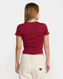 RVCA Women's Untamed Baby Tee - Brick