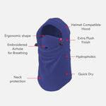 Airhole Junior Milk Fleece Airhood - Royal Blue