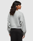 Tentree Women's Bluffs Cropped Crew - Harbour Grey Heather