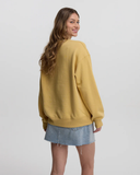 Tentree Women's Mountain Trees Crew - Dusk Yellow White