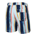 Saxx Mens Oh Buoy Stretch Volley 5" Swim Short - H2O Stripe