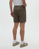 Tentree Mens Mullan Organic Cotton Front Zip Short - Timber