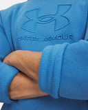 Under Armour Men's UA Icon Fleece Branded Hoodie - Aegean Blue - 430