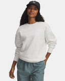 Under Armour Women's UA Icon Fleece Oversized Crew - Distant Gray Medium Heather / White - 023