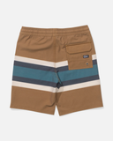 Salty Crew Boys Crew Stripe Volley - Bronze Brown