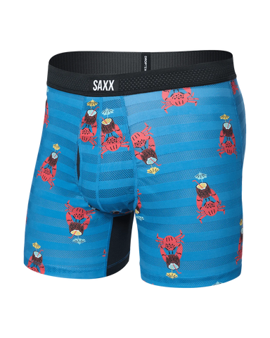Saxx Droptemp™ Cooling Mesh Underwear - Crab Cocktail - Lake Blue