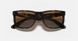 Ray-Ban Justin Sunglasses - Rubber Havana W/ Brown Grey Gradient Polar