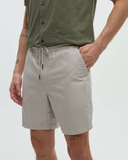Tentree Mens Mullan Organic Cotton Front Zip Short - Sand Stone