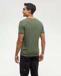 Tentree Mens Vintage Sunset T-Shirt - Deep Olive Heather Terra
