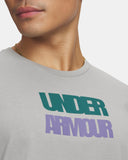 Under Armour Men's Block Logo Short Sleeve - Titanium / Rack Green - 069
