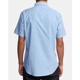 RVCA Mens That'll Do Stretch Short Sleeve Shirt - Oxford Blue