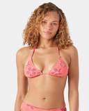 Roxy Women's Garden Twirl Tiki Triangle Bikini Top - Holly Berry