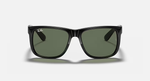 Ray-Ban Justin Sunglasses - Black W/ Dark Green