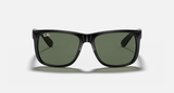 Ray-Ban Justin Sunglasses - Black W/ Dark Green
