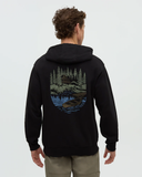 Tentree Mens Getaway Relaxed Hoodie - Meteorite Black Light Moss