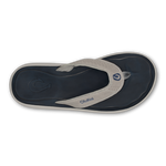 OluKai Mens Pili Waterproof Leather Sandals - Ash / Mood Indigo