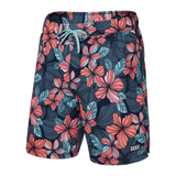 Saxx Mens Oh Buoy Stretch Volley 7" Swim Short - Deep Jungle - Maritime
