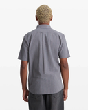 Volcom Mens Brewster Short Sleeve Button Up - Moonbeam
