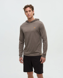 Tentree Men's TreeBlend Baker Hooded Longsleeve T-Shirt - Timber Heather