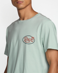 RVCA Mens Frond Script SS Tee - Blue Haze