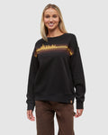 Tentree Women's Retro Treeline Crew - Meteorite Black / Harvest Gold